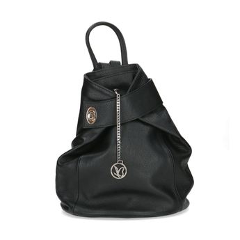 Caprice Damen Lederrucksack - Schwarz