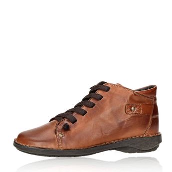 Creator Damen Herbst-Stiefeletten aus Glattleder - cognac braun