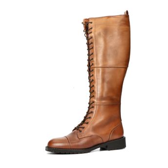 Robel damen Stiefel mit Reißverschluss aus Leder - braun