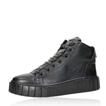 ETIMEĒ damen warm Gef&uuml;tterte hohe Sneaker - schwarz