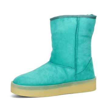 ETIMEĒ damen low-cut winterliche Stiefel - blau