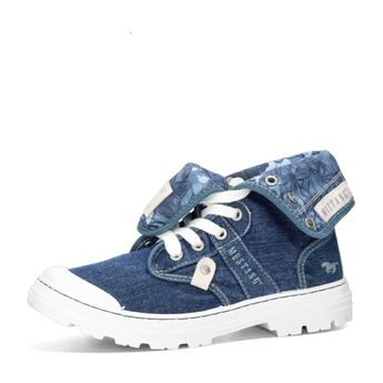 Mustang damen stilvolle hohe Sneaker - blau