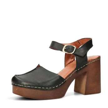 Robel damen Glattleder Sandalen - schwarz