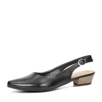 Tamaris damen Leder Pumps mit offener Ferse - schwarz