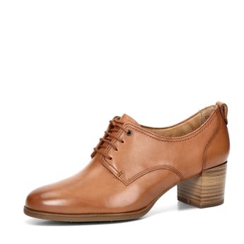 Tamaris damen Glattleder Halbschuhe - cognac braun